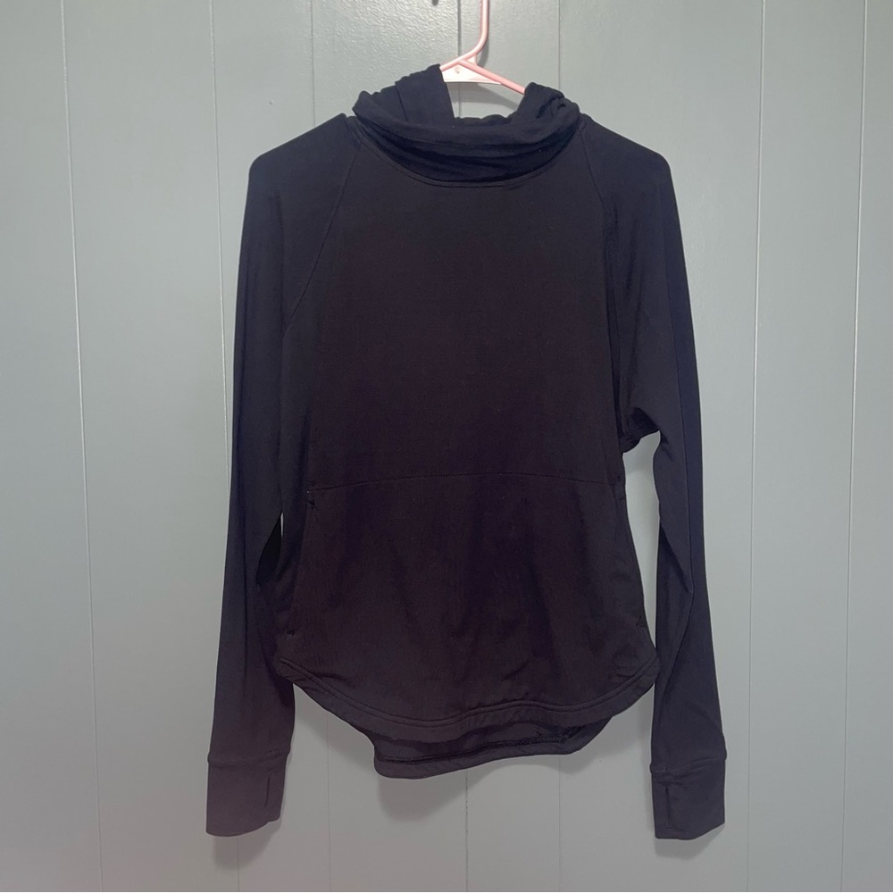 Lululemon Lightweight Black Hoodie Sweatshirt Size 6 with Pocket